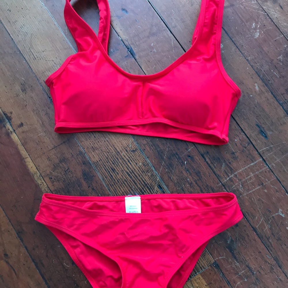 SheIn red bikini.